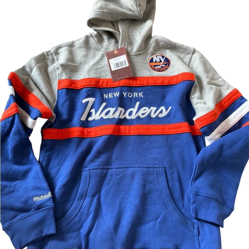 Mitchell & Ness Islanders Blue and Gray Sweater